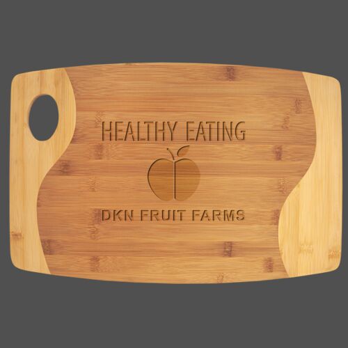 17 3/4" x 11 3/4" Bamboo Two Tone Cutting Board with Handle Thumbnail